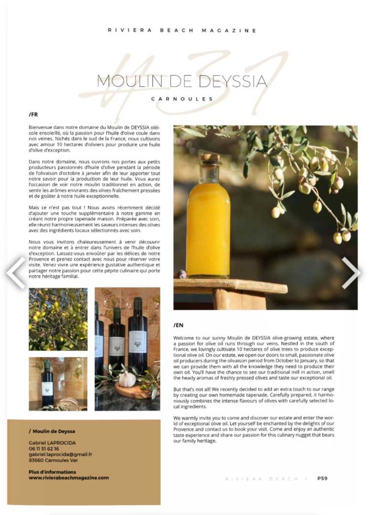 article relation de presse deyssia